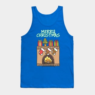 Christmas fire place - Happy Christmas and a happy new year! - Available in stickers, clothing, etc Tank Top